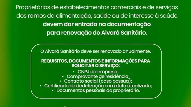 📢🧾 ATENÇÃO, RESPONSÁVEIS POR ESTABELECIMENTOS!